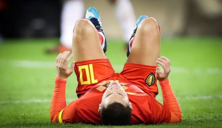 Азар вновь травмировался в сборной Бельгии