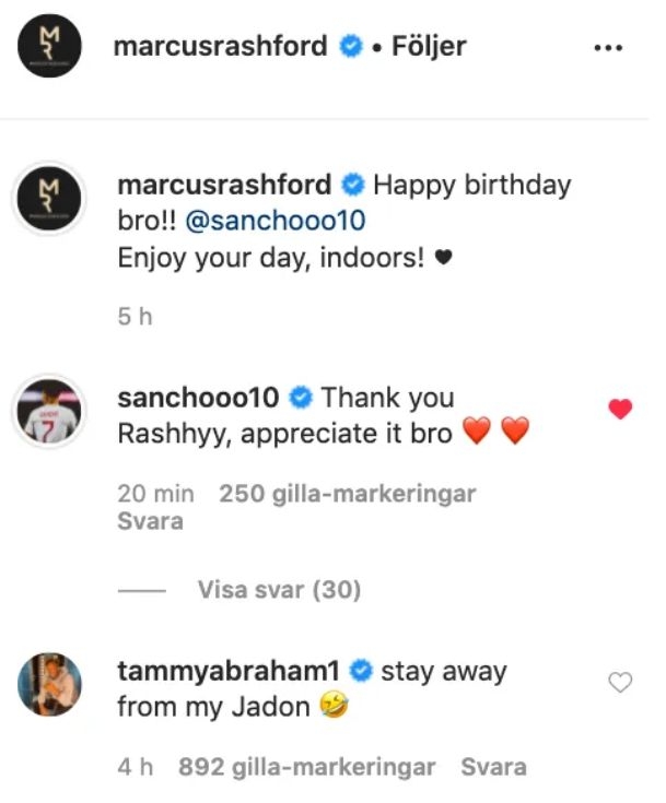Тэмми Абрахам сказал «Манчестер Юнайтед» держаться подальше от Санчо